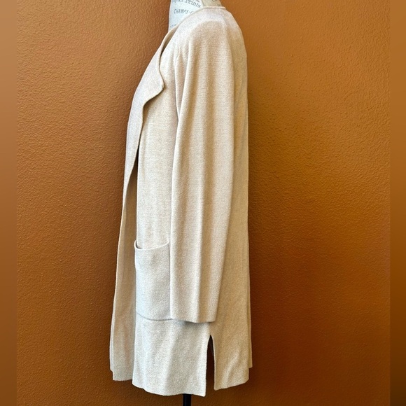 NWT! Barefoot Dreams Cozy Chic Ultra Lite Wide Collar Jacket Medium Sand Dollar - Picture 5 of 9